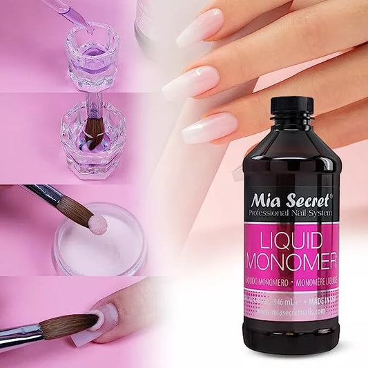 Mia Secret Liquid Monomer - Professional Acrylic Nail Liquid for Acrylic Powder - EMA monomer - Nail Monomer liquid - ema monomer acrylic nail liquid