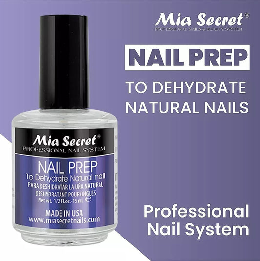 Mia Secret Professional Acid Free Natural Nail Prep Dehydrator, 15ml - Enhanced Bonding Dehydrator for Acrylic Powder and Gel Nail Polish